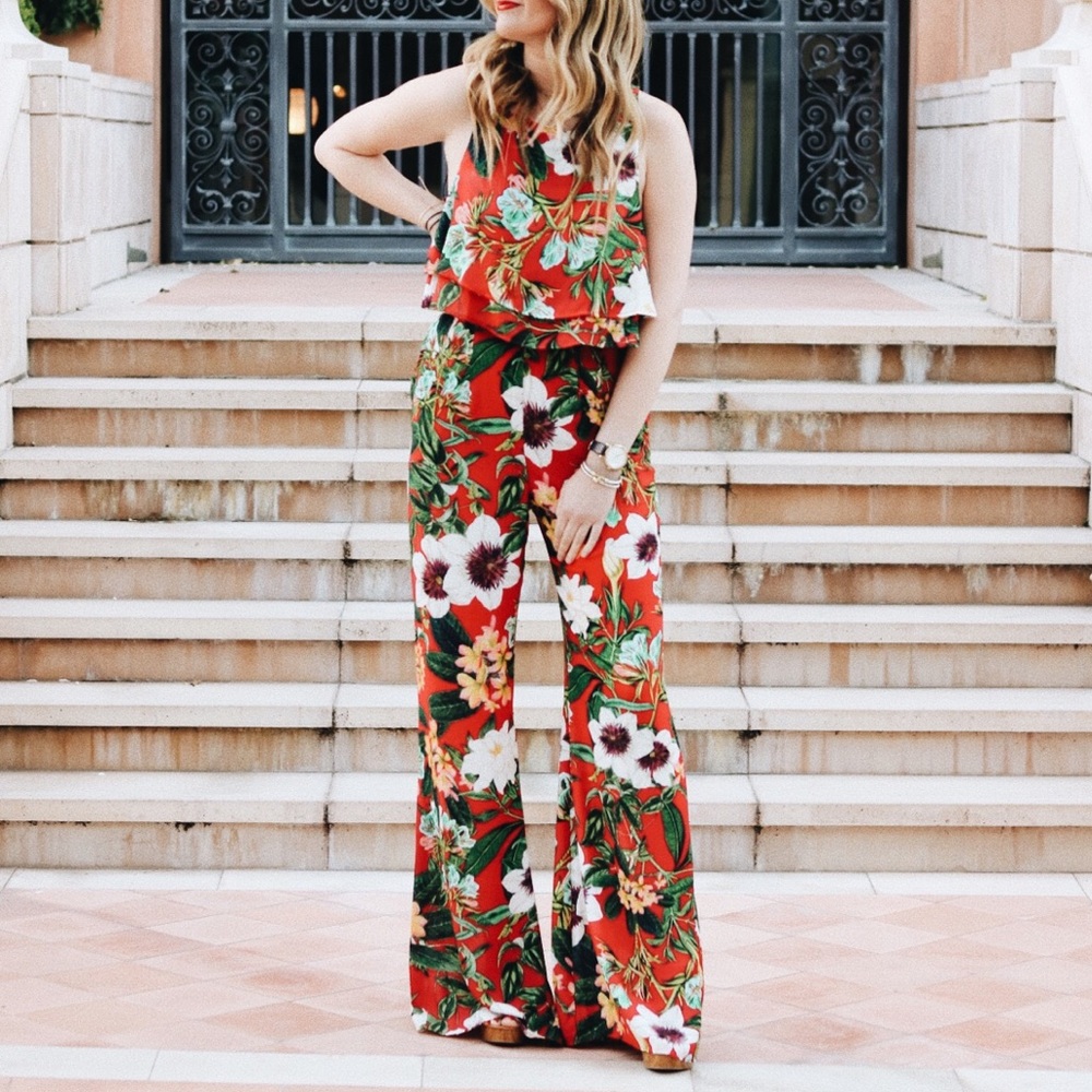 Show Me Your MuMu Red Tropical Matching Set